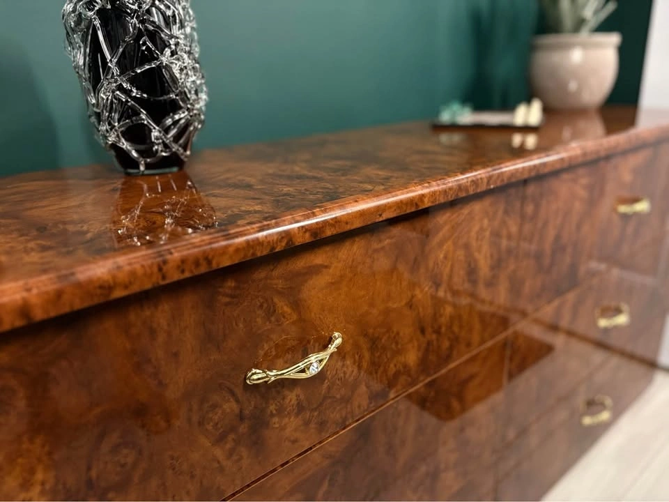 ITALIAN POST MODERN BURL DRESSER! - photo 2