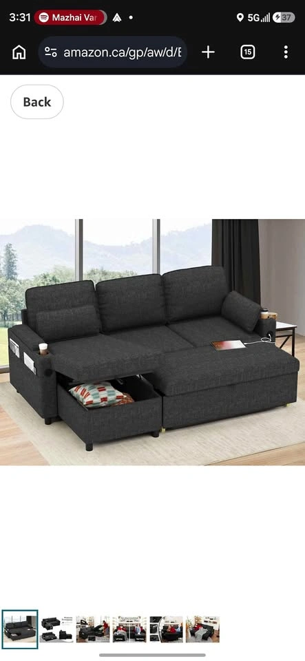 Dark Grey Sectional Sofa