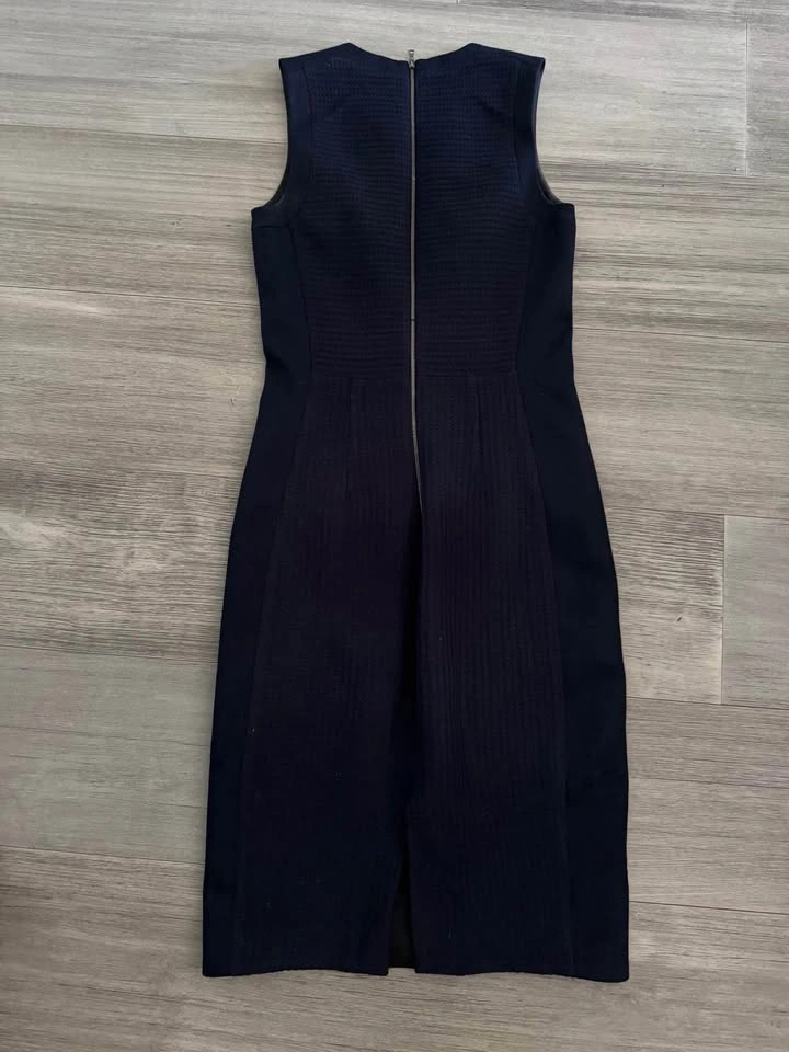 Judith & Charles - Wool Navy Dress - Size 0 - photo 2