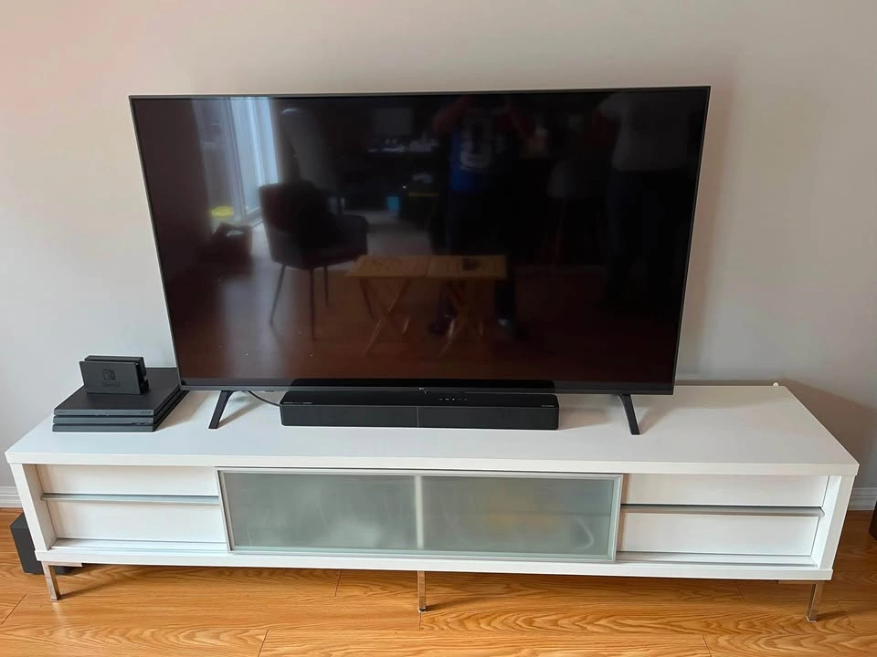 Modern White TV Stand / Media Console - 225cm - photo 2