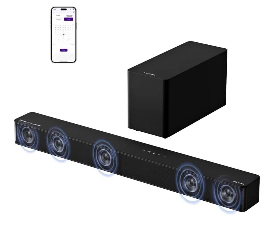 ULTIMEA Dolby Atmos Soundbar with Subwoofer & Remote - Like New