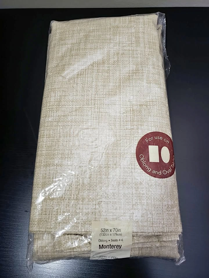 NEW! Monterey 52x70 Indoor - Outdoor Vinyl Tablecloth