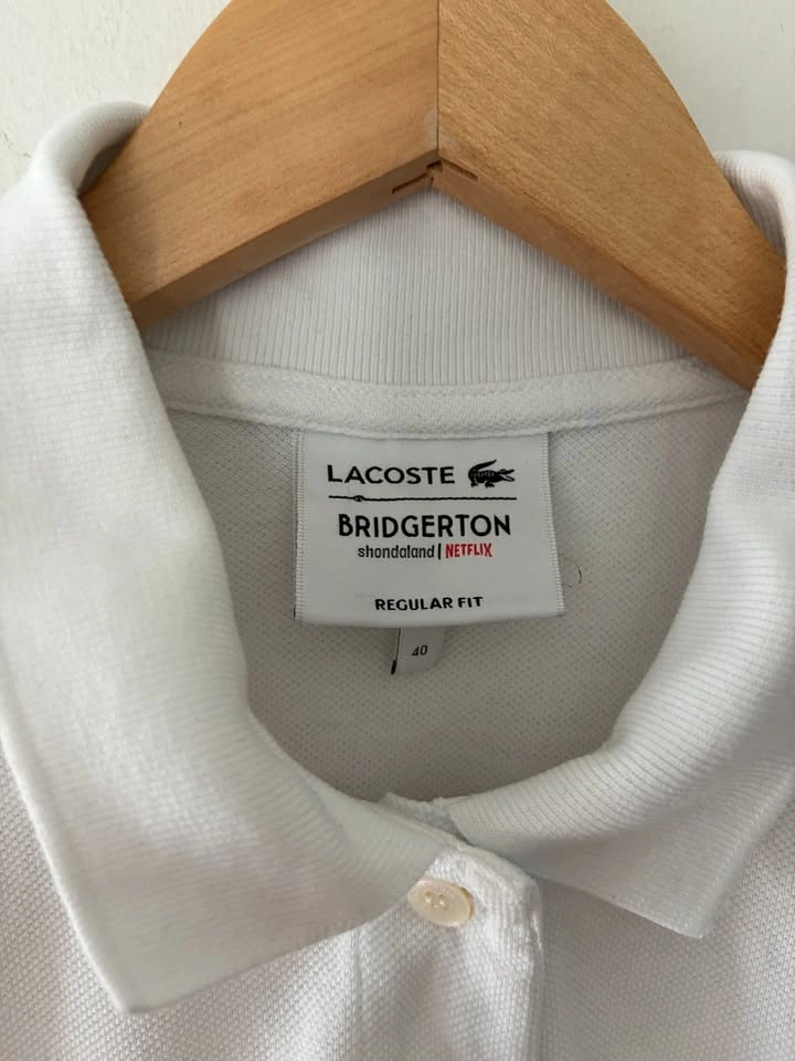Lacoste x Netflix Bridgerton Women's Polo Shirt Size 40 - photo 4