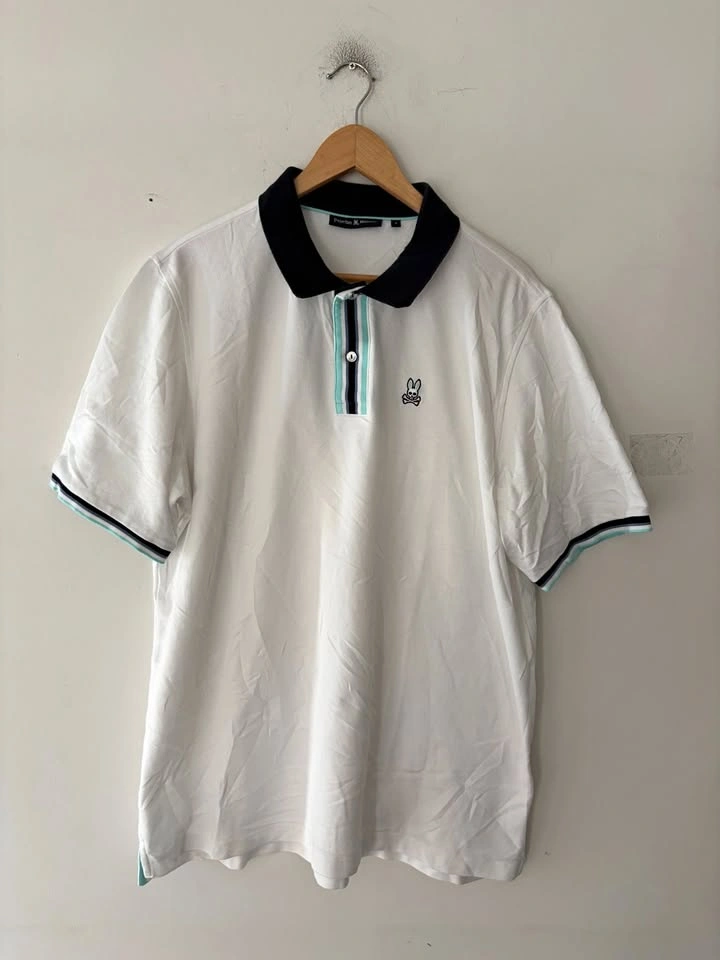 Psycho Bunny White Polo Shirt Size 9