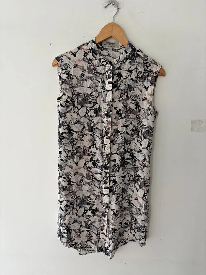AllSaints Sleeveless Floral Blouse Size 4