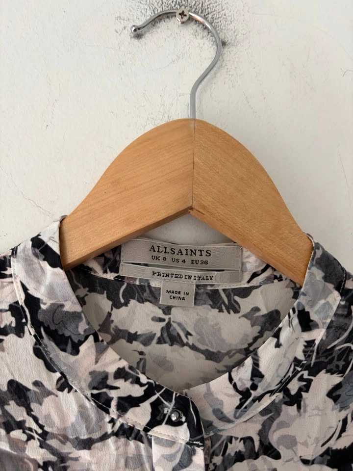 AllSaints Sleeveless Floral Blouse Size 4 - photo 3