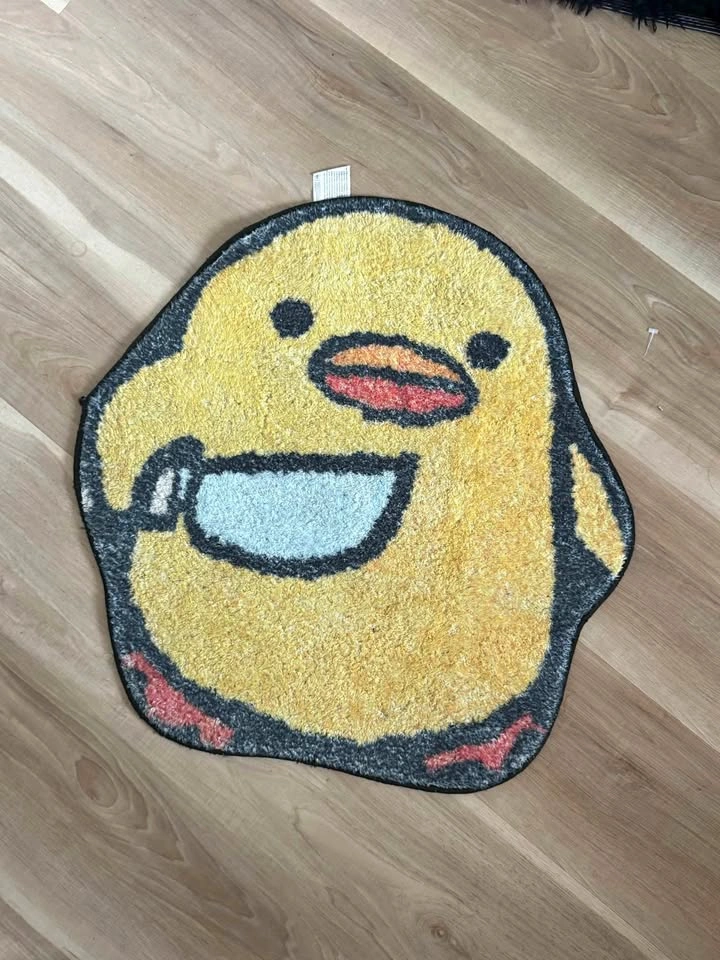 Duck with Knife Meme Rug