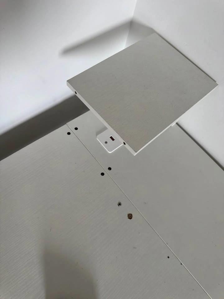 White L-Shaped Corner Desk with Power Outlet - photo 3