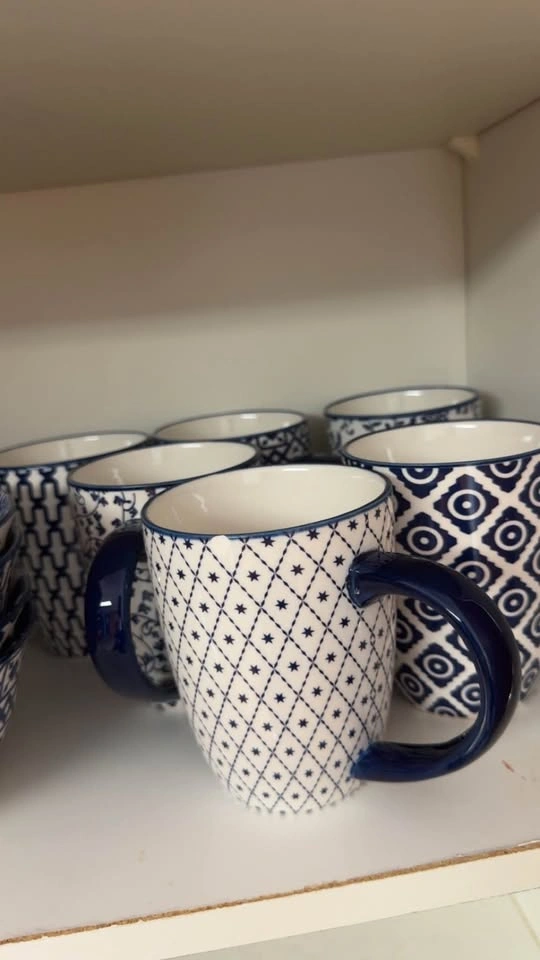 Vintage Blue Ceramic Dinnerware Set of 23 - photo 4