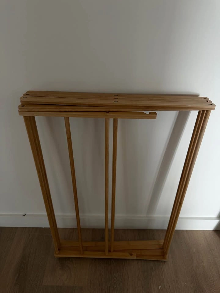 Bamboo Folding Clothes Drying Rack - photo 2