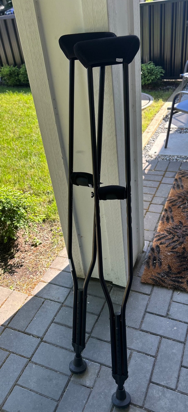 $40 Black Crutches. Made in Europe by Kmina. Size: L