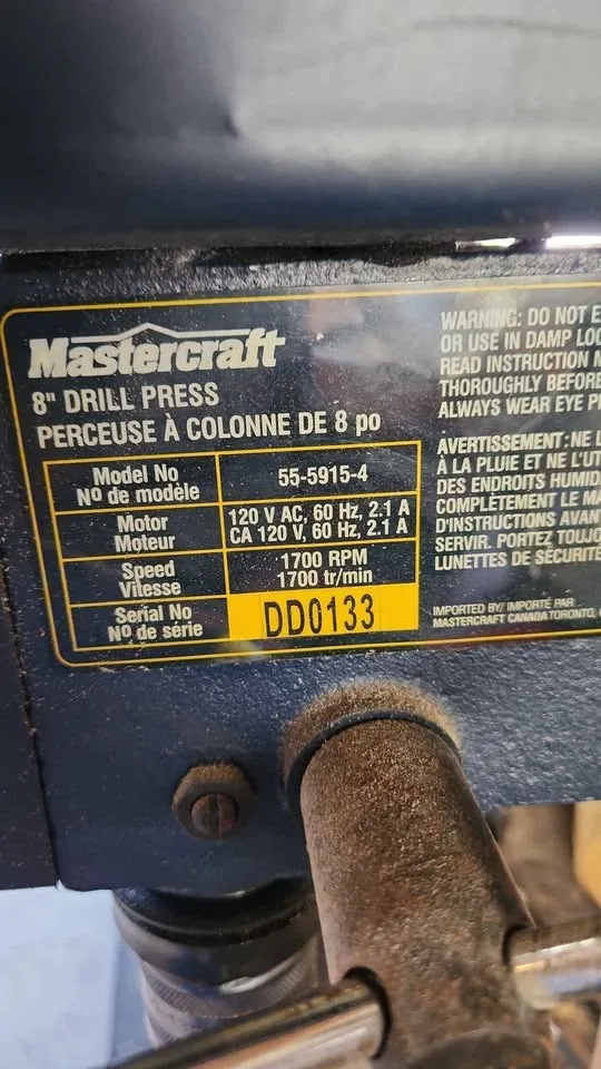 Mastercraft Drill Press 55-5915-4 image indicator(3)