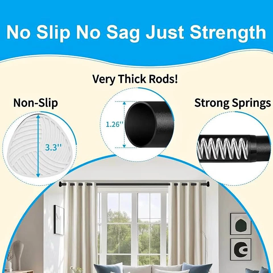 Tension Curtain Rod 51-165 Inch