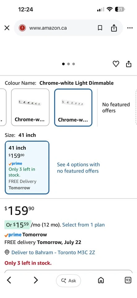 SOLFART 6 Lights Chrome Bathroom Light - photo 5