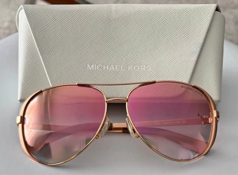 Michael Kors Chelsea Aviator Sunglasses (Rose Gold)