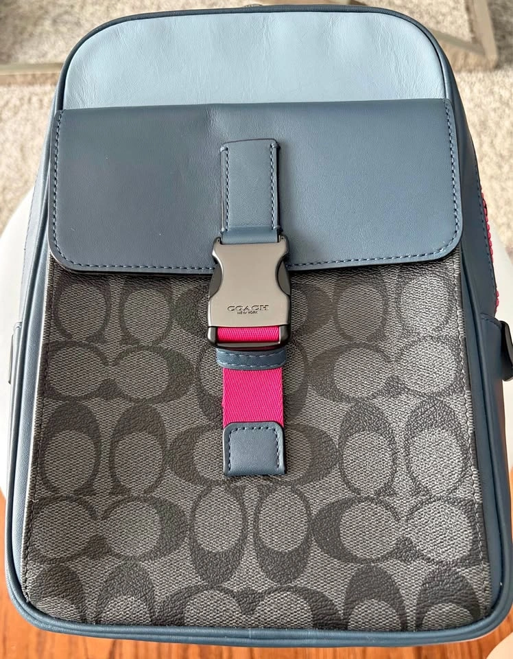 Coach Track Pack Crossbody Bag in Colorblock Signature Canvas