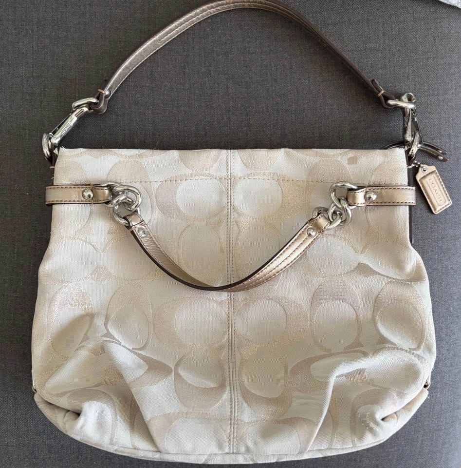 Coach Brooke Signature Hobo Bag - Beige & Gold (F17990) - photo 2
