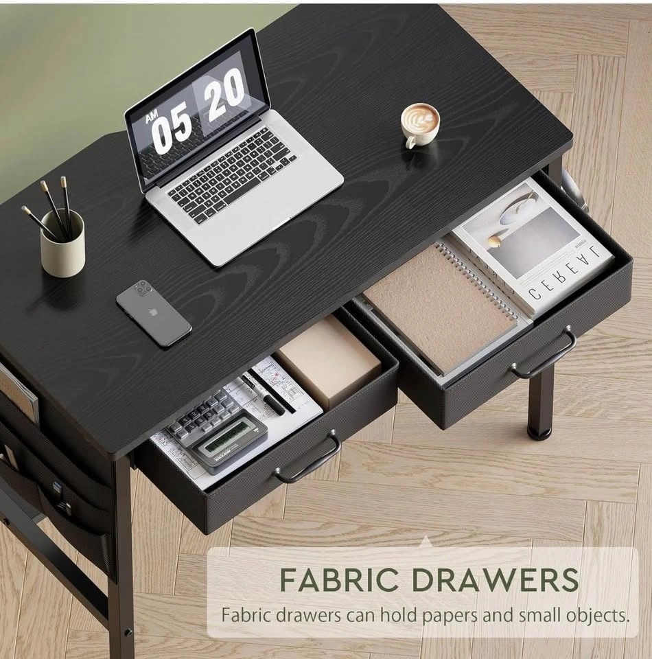 Small Desk w/ Fabric Drawers 31.5” Writing Desk - photo 4