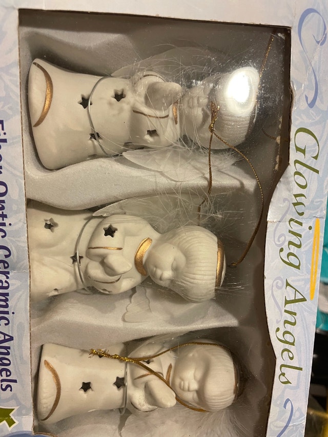 Glowing angel Christmas ornaments
