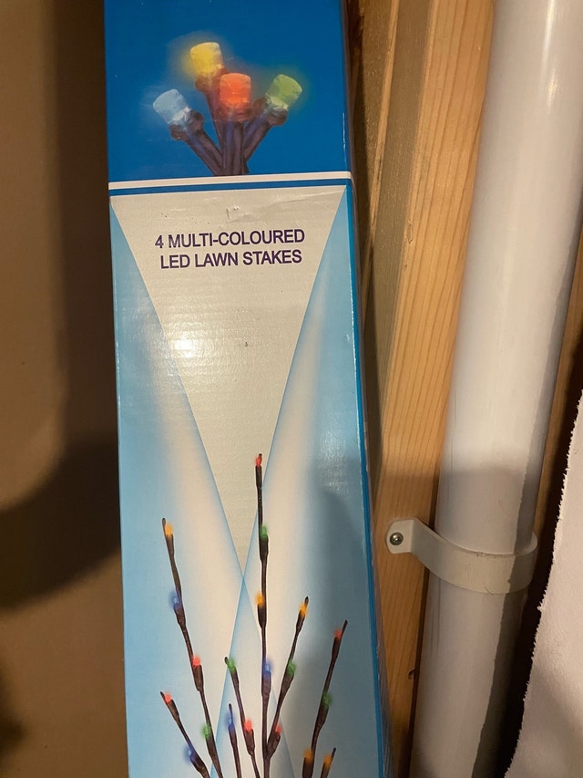 4 Multi-color LED lawn stakes