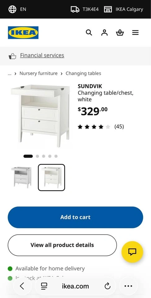 IKEA change table - photo 4