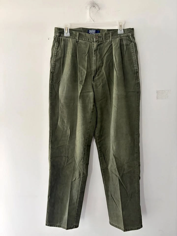 Vintage Polo Ralph Lauren Authentic Dry Goods Pleated Chino Pant