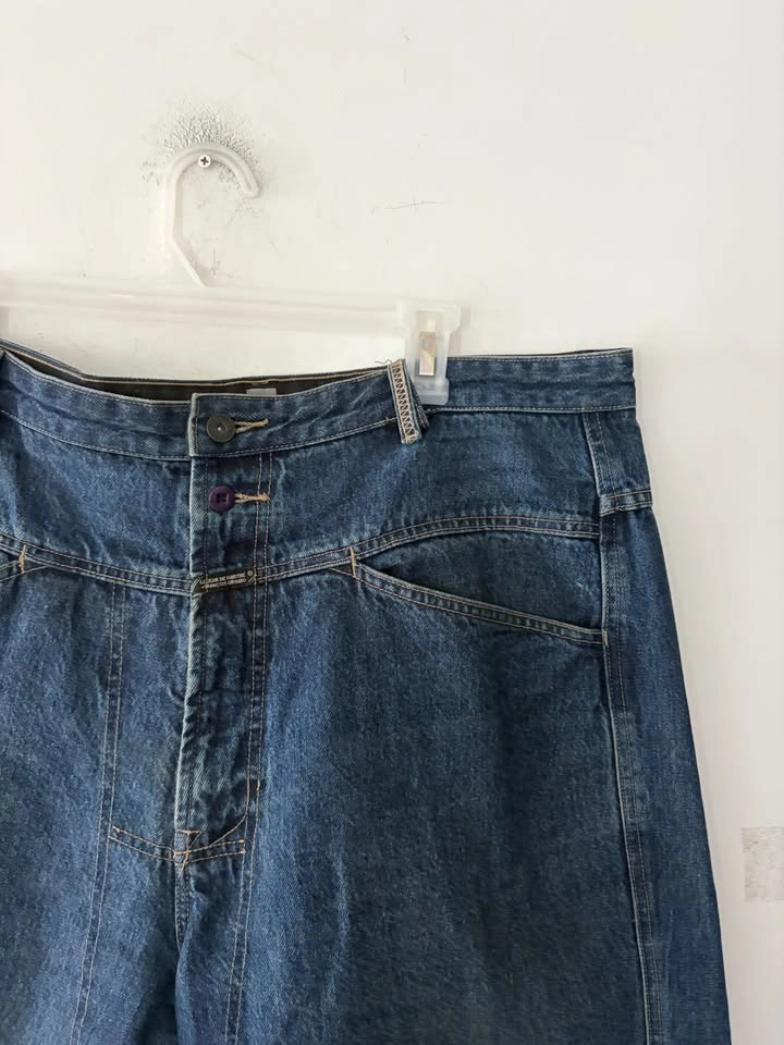 Vintage Marithe Francois Girbaud Baggy Denim Shorts Size 36 - photo 2