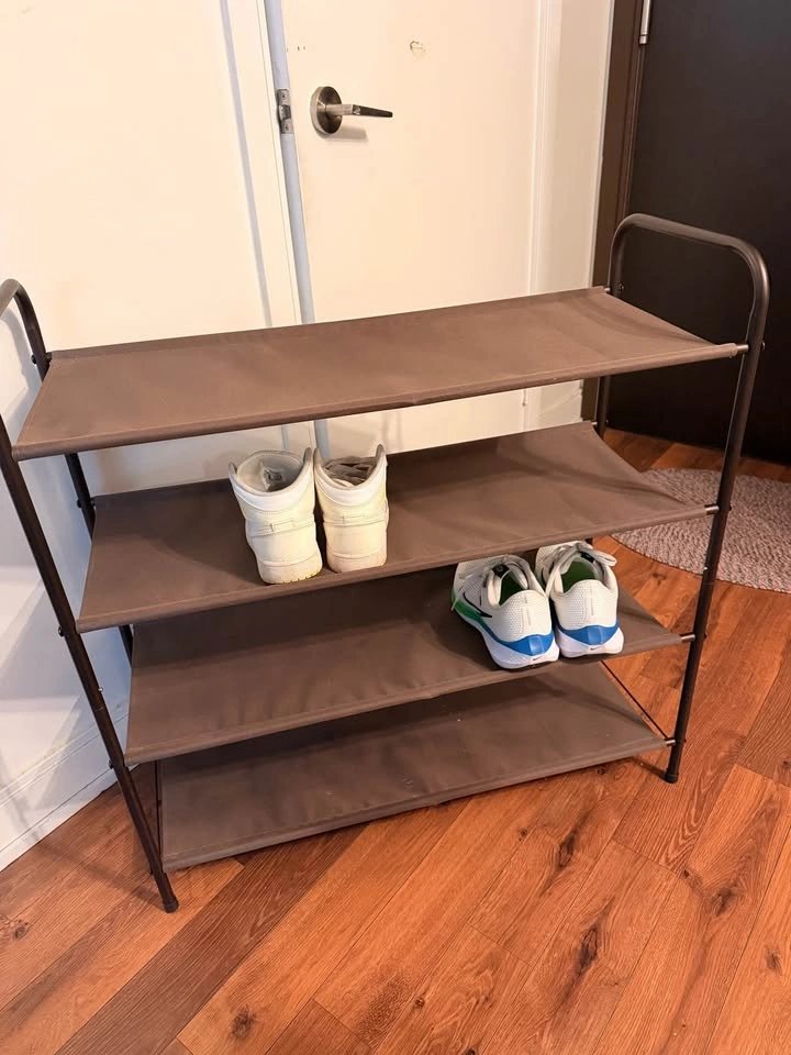 Brown 3-tier shoe rack - photo 2