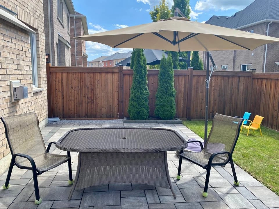 Wicker patio dining table 66x40x29 inches