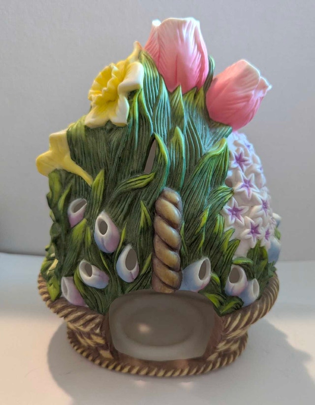 Partylite Spring Flower Basket Tea Light Holder - photo 2