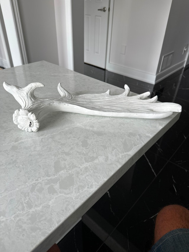 White moose antler resin decorative tray - photo 3