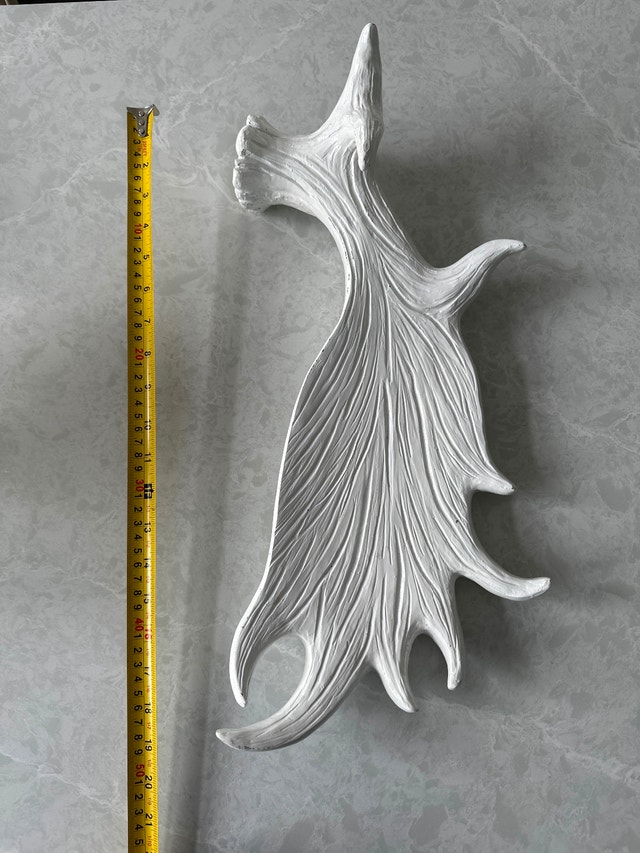 White moose antler resin decorative tray - photo 5
