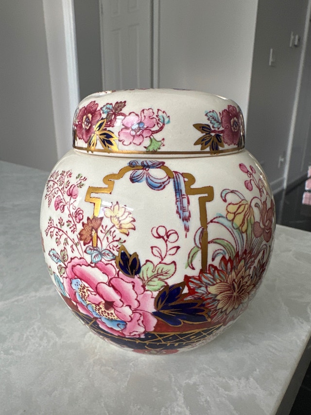 Vintage Mason’s Patent Ironstone ginger jar in Brocade pattern - photo 2