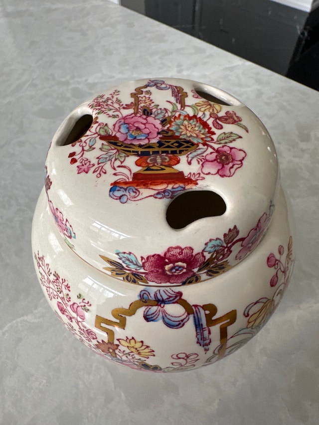 Vintage Mason’s Patent Ironstone ginger jar in Brocade pattern - photo 3