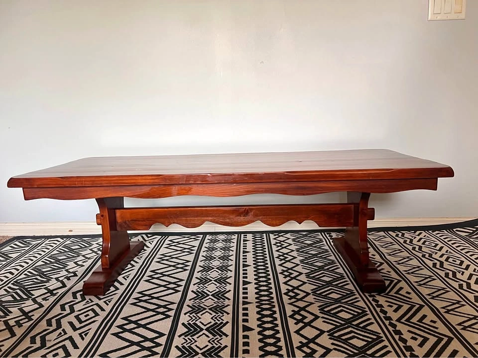 Solid Wood Pine Live Edge Style Coffee Table 53.5”