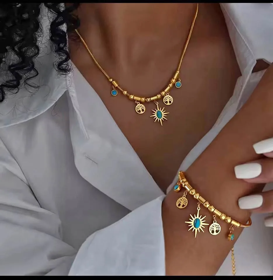 18k gold plated stainless steel set thumbnail