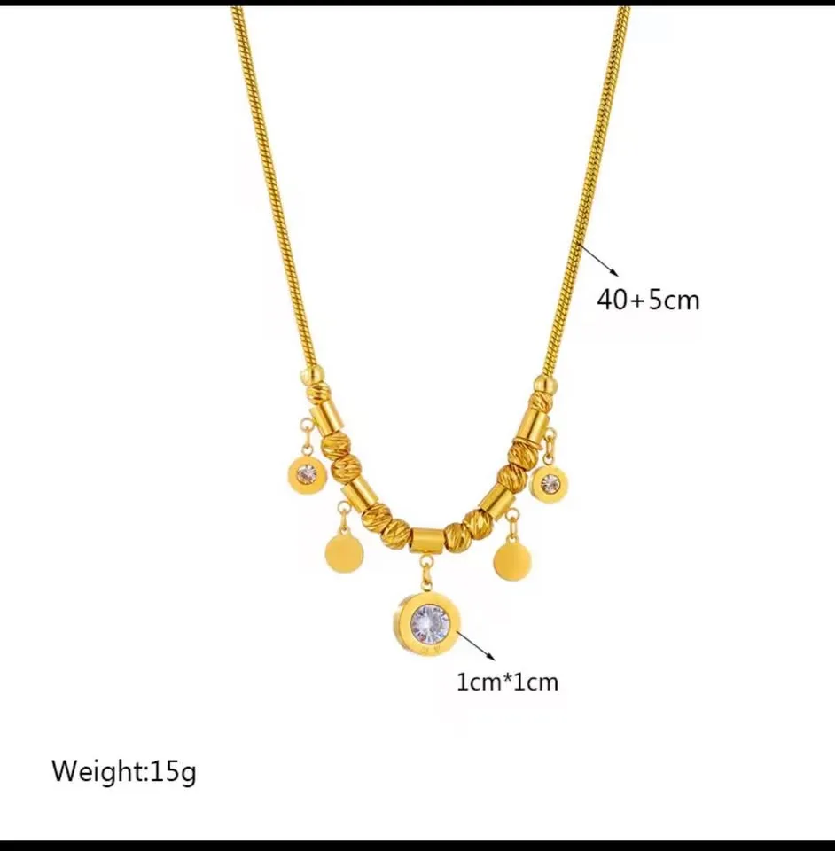 18k gold plated stainless steel Necklace image indicator(3)