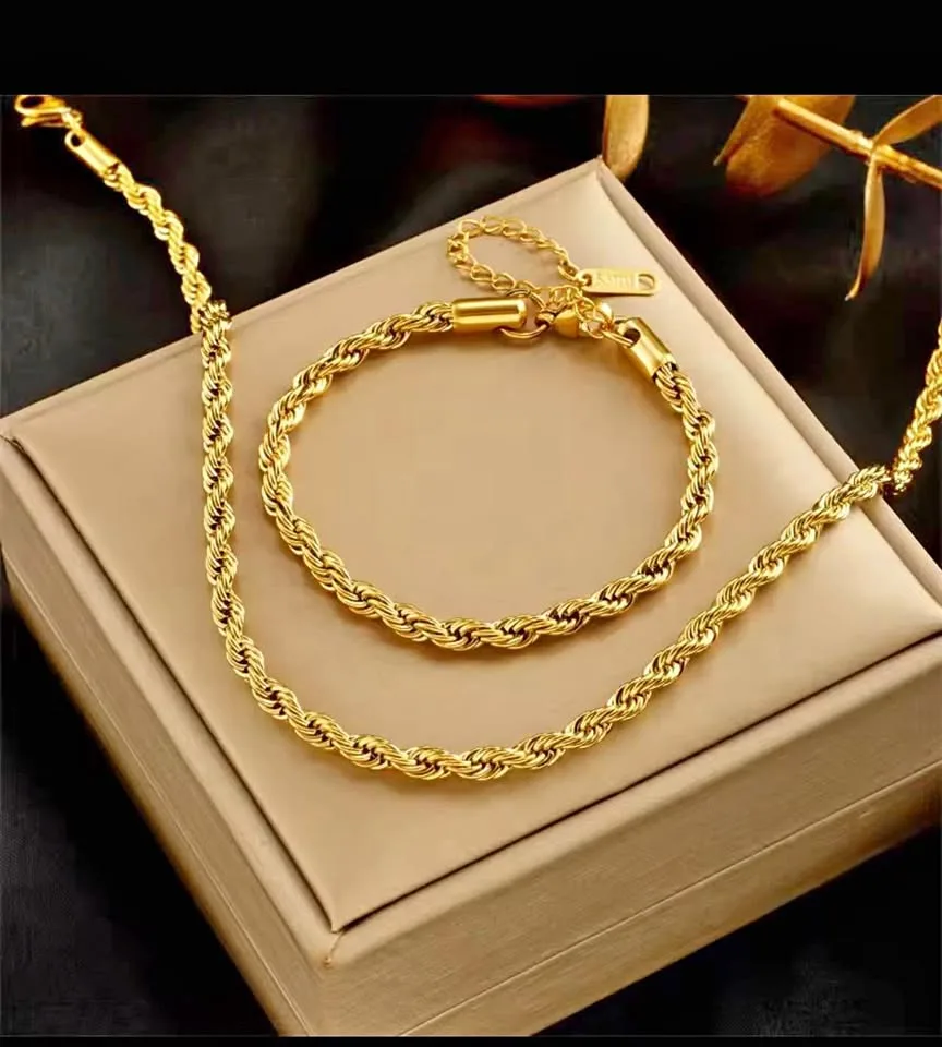 18k gold plated stainless steel set thumbnail