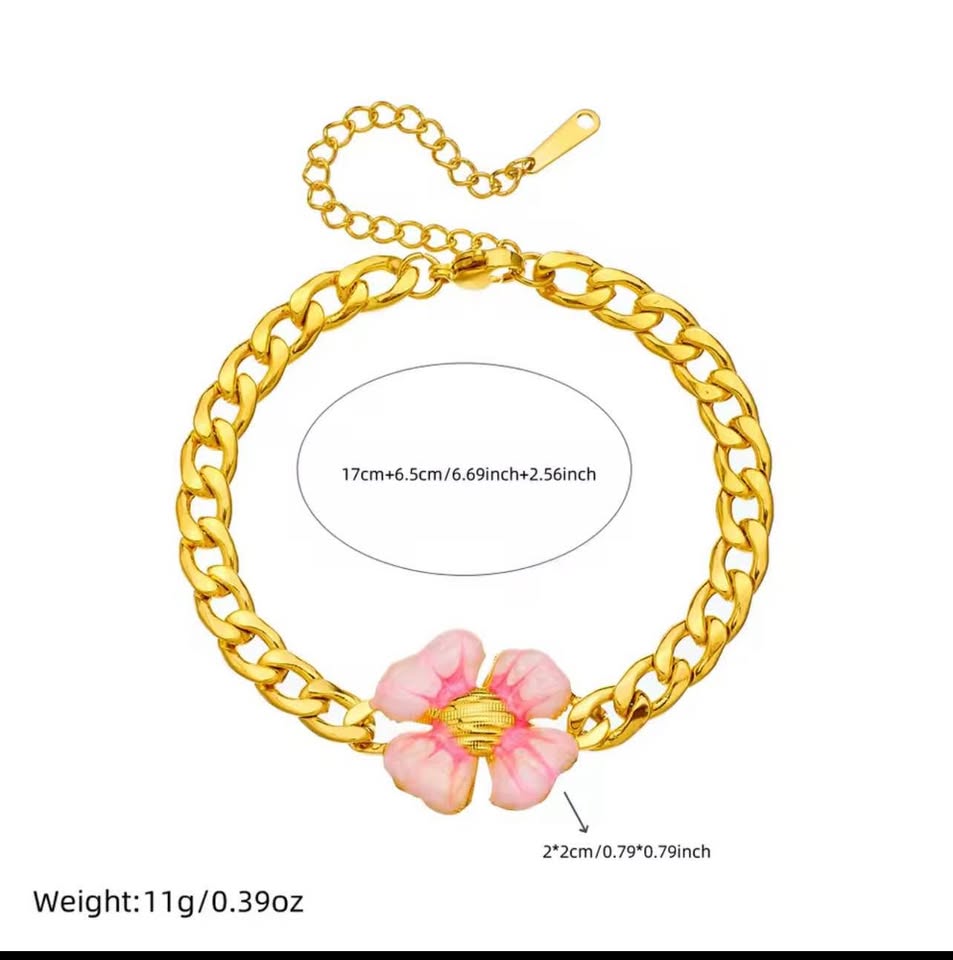 18k gold plated stainlees steel bracelet - photo 3