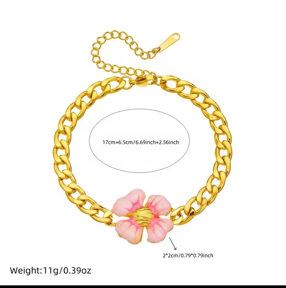 18k gold plated stainlees steel bracelet image indicator(3)