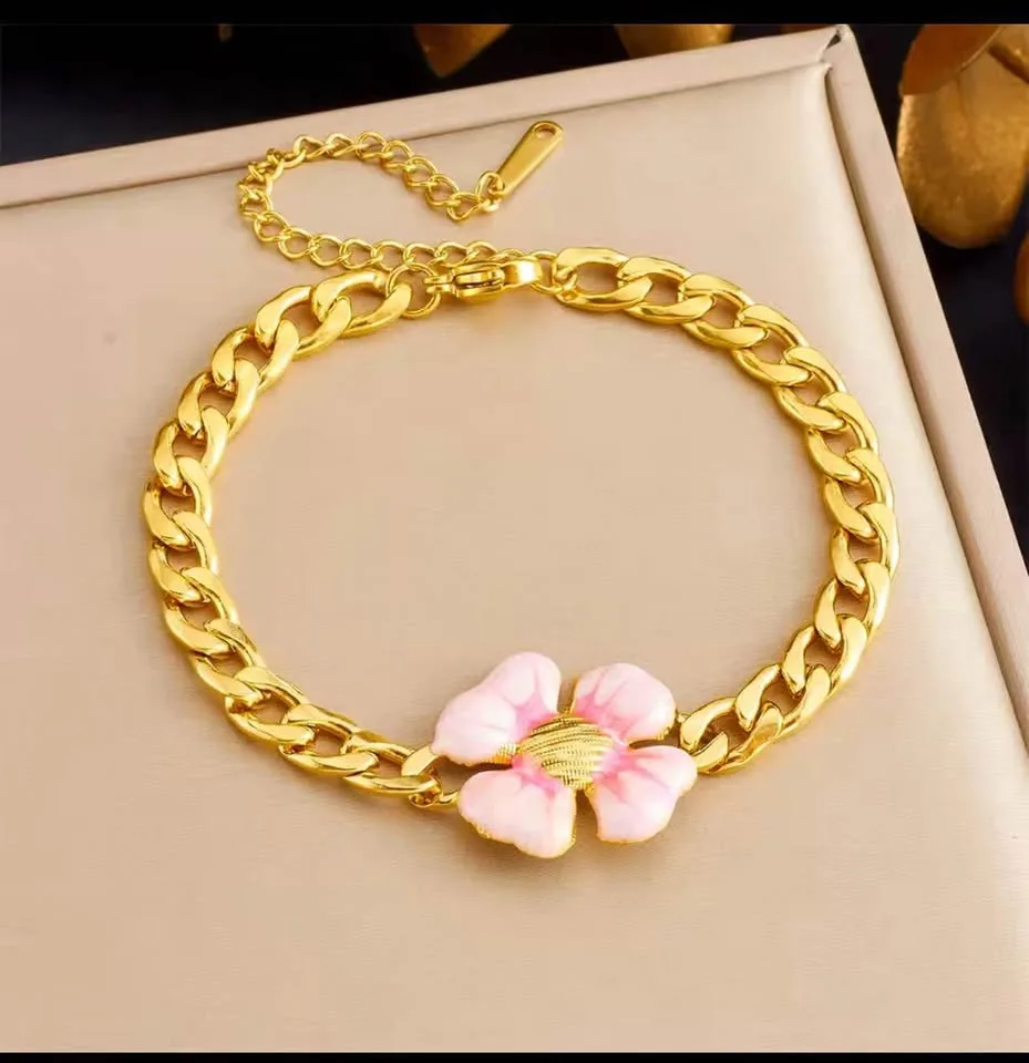 18k gold plated stainlees steel bracelet image indicator(4)