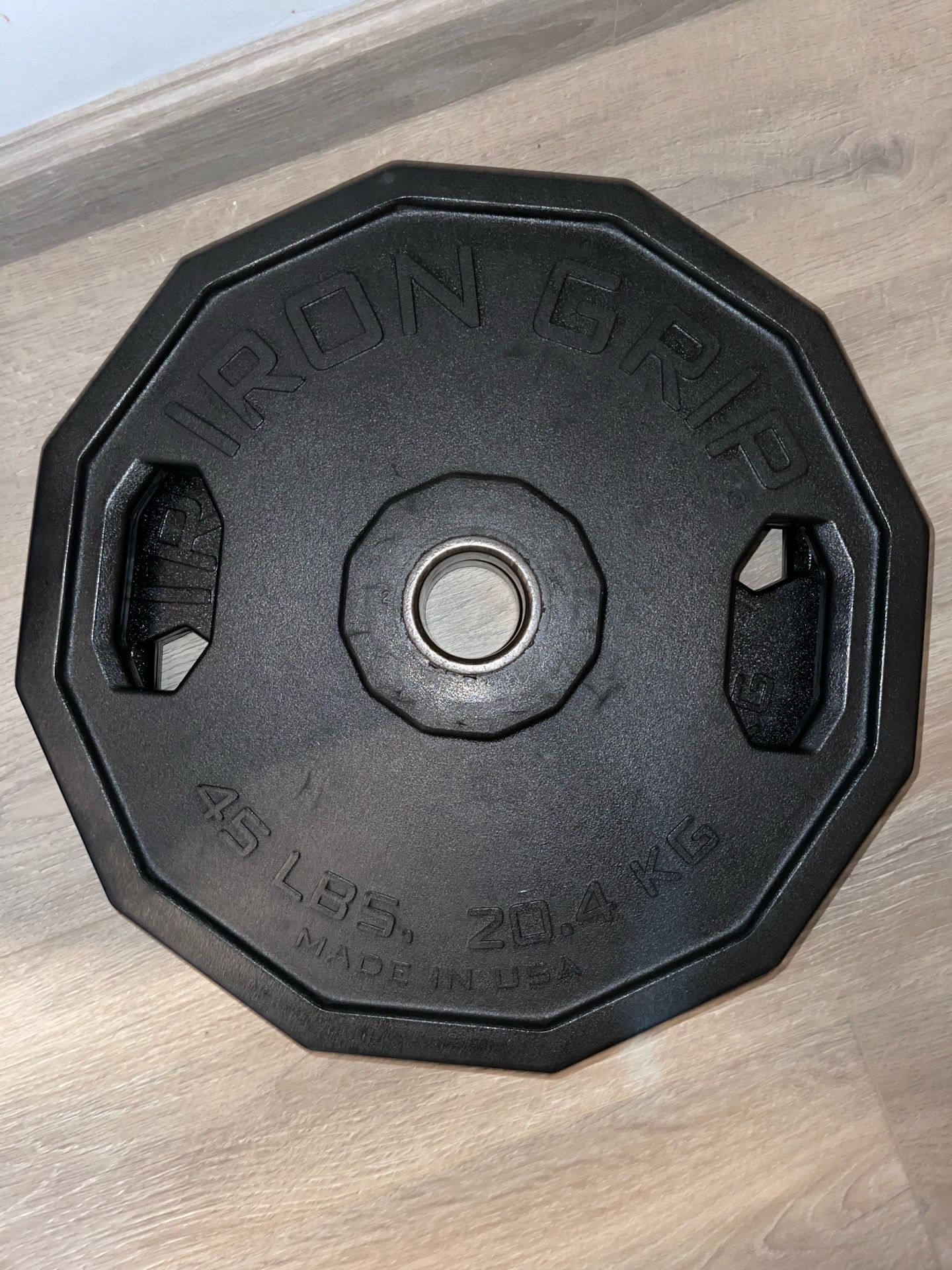 Pre-Owned Pair Of 45lb Iron Grip Urethane Coated