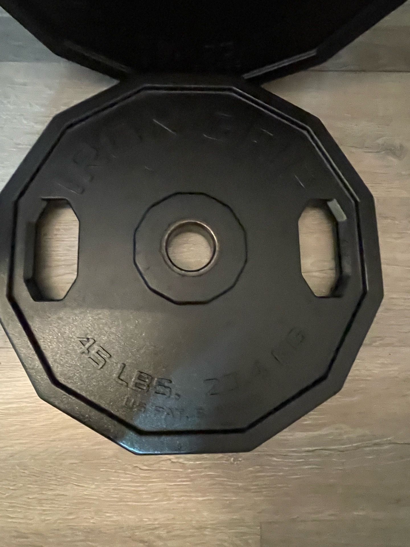 Pre-Owned Pair Of 45lb Iron Grip Urethane Coated - photo 2