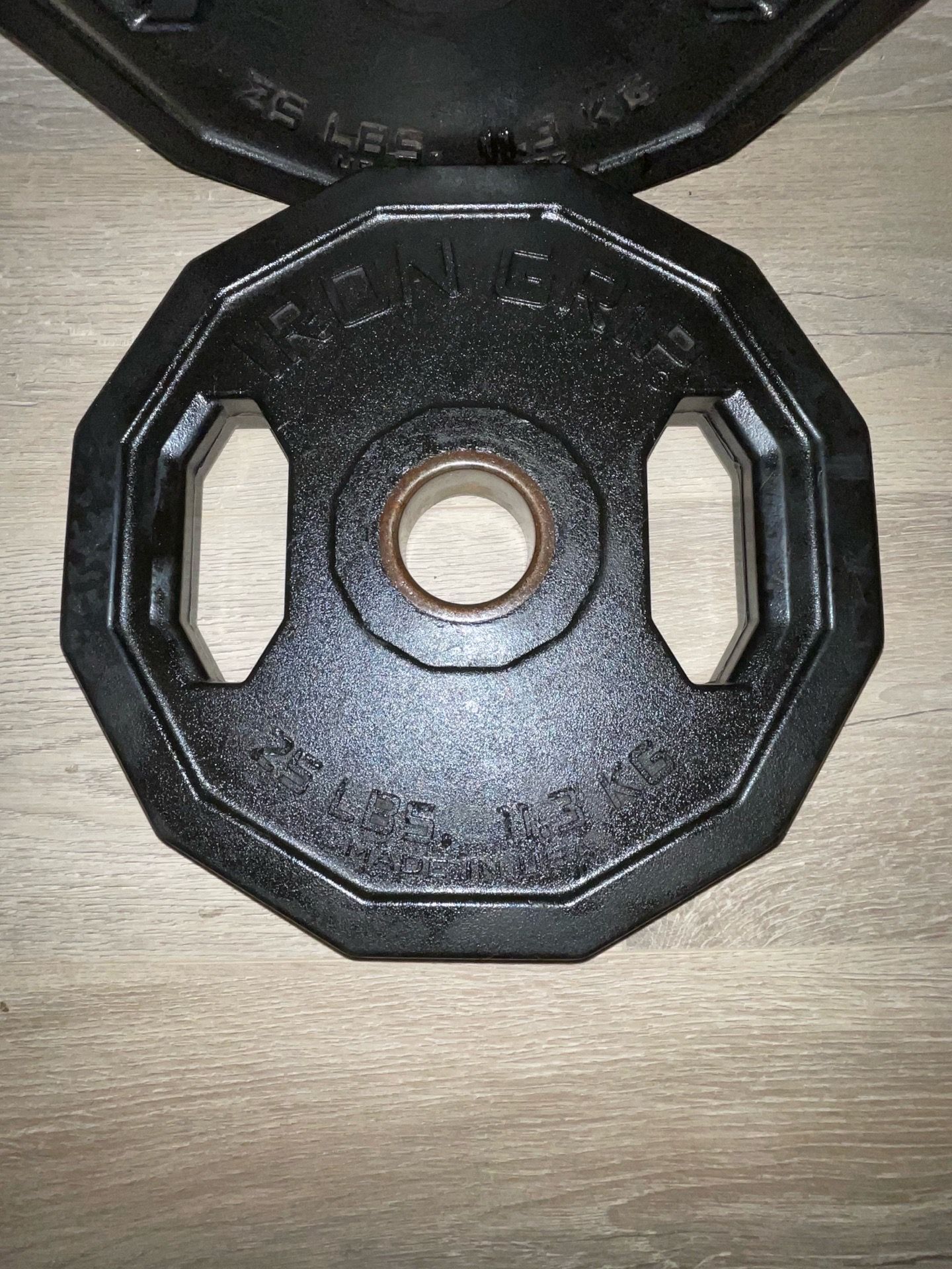 Pre-Owned Pair Of 25lbs Iron Grip Urethane Coated Weight Plates