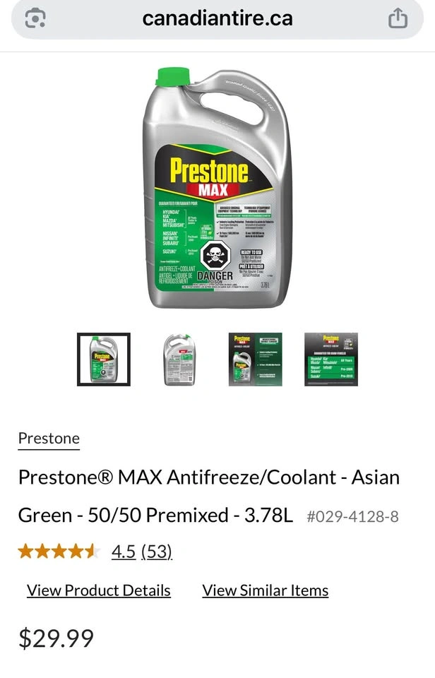 1.5 full bottle Prestone Coolant - photo 3