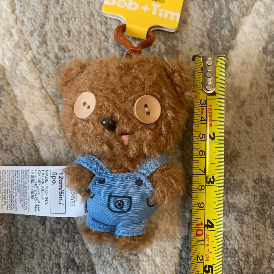 BNWT Miniso 12cm Disney Minion Bob+Tim Collection plush keychain - photo 5