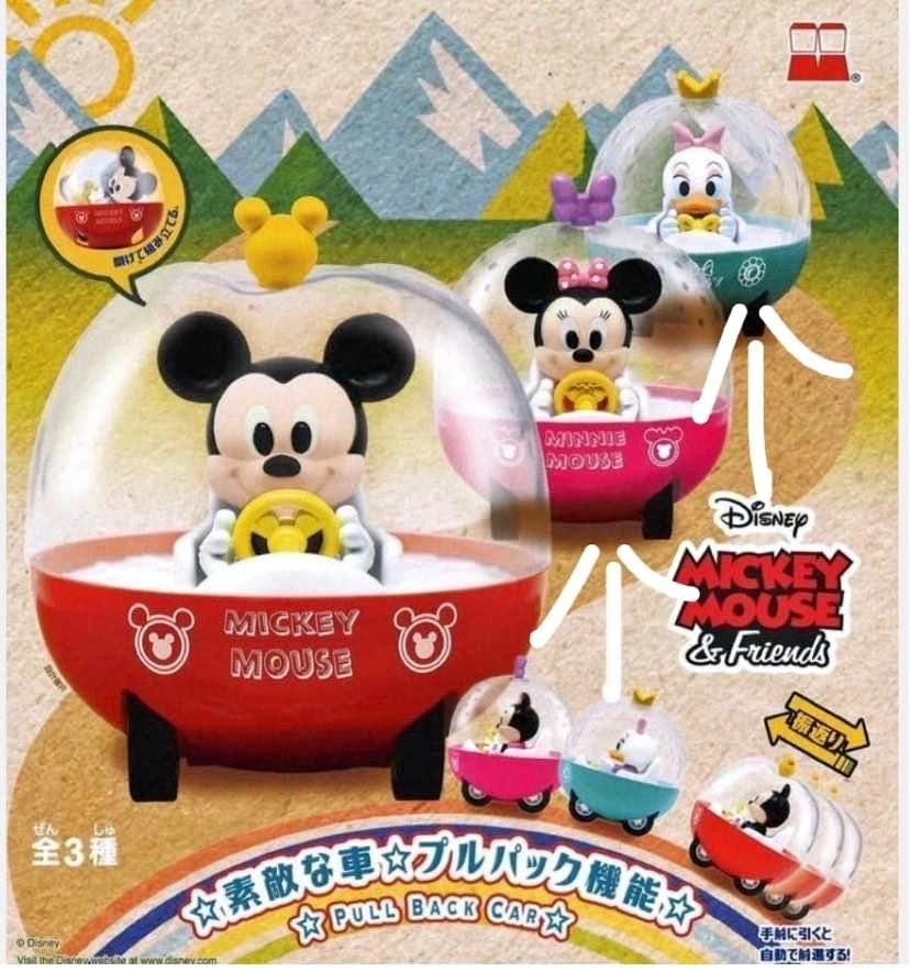 BNIB Japan Bandai Disney Mickey Mouse Pull Back Car