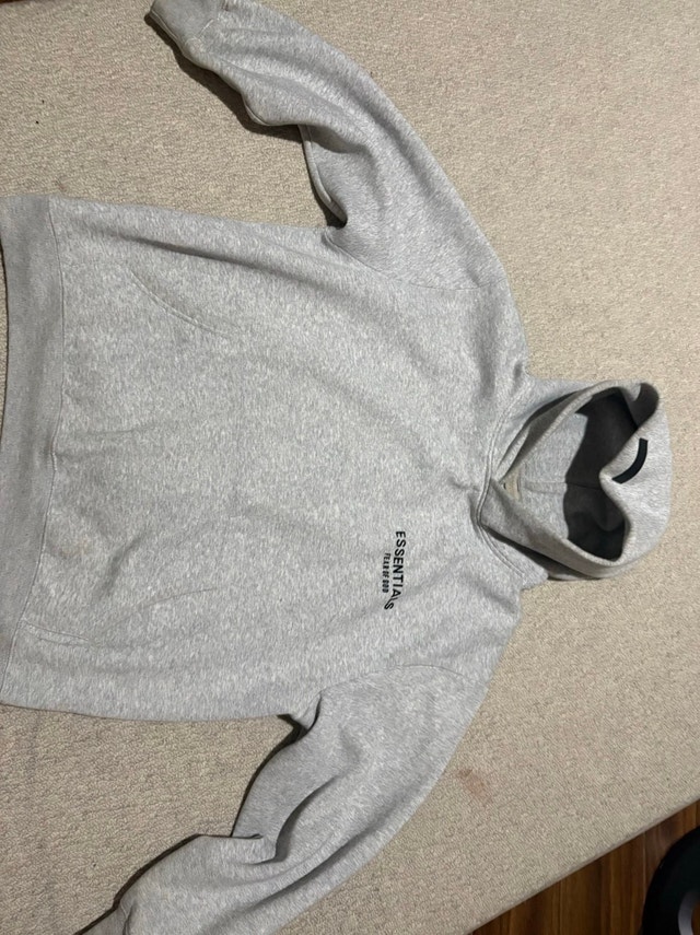 essentials hoodie light grey M