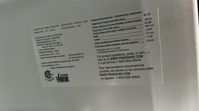 Frigidaire Refrigerator - photo 4
