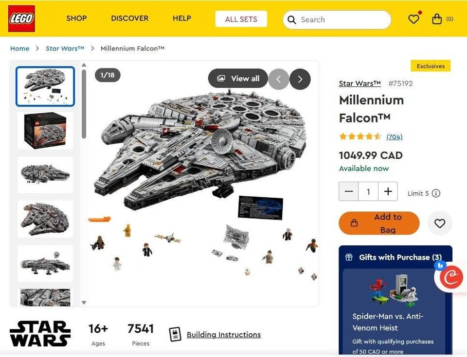 BNIB LEGO Millenium Falcon - photo 2